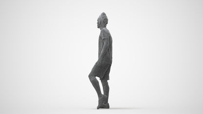 realistic 3D human man sport, archviz people FBX OBJ for Blender, square thumbnail