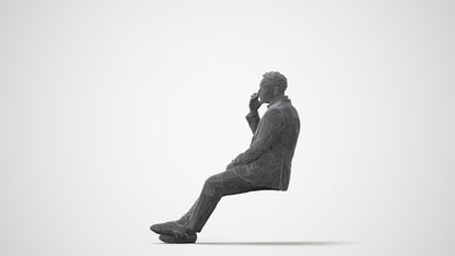 3D people model man business, scanned human for 3ds Max rendering, square thumbnail