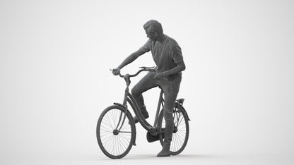 realistic 3D people man casual cycling, render-ready for V-Ray and Corona, FBX OBJ, square thumbnail