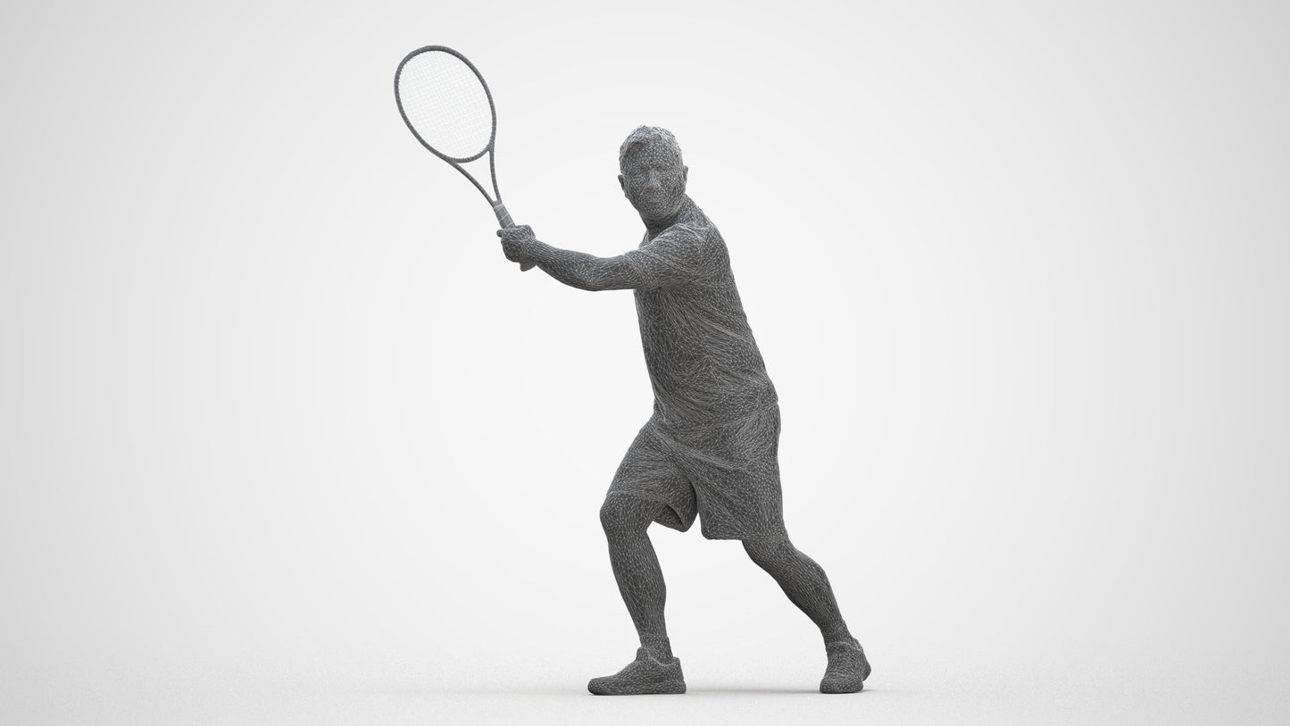 photogrammetry 3D man sport, realistic human model archviz FBX, three-quarter front view render