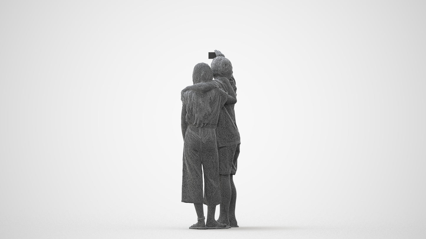 realistic 3D human girl kids, archviz people FBX OBJ for Blender, square thumbnail