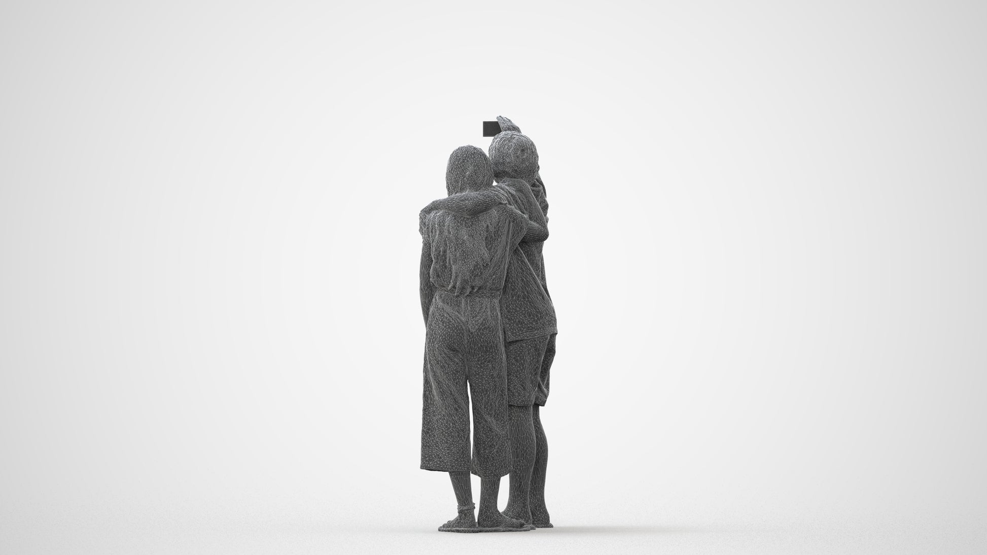 realistic 3D human girl kids, archviz people FBX OBJ for Blender, square thumbnail