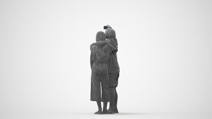 realistic 3D human girl kids, archviz people FBX OBJ for Blender, square thumbnail