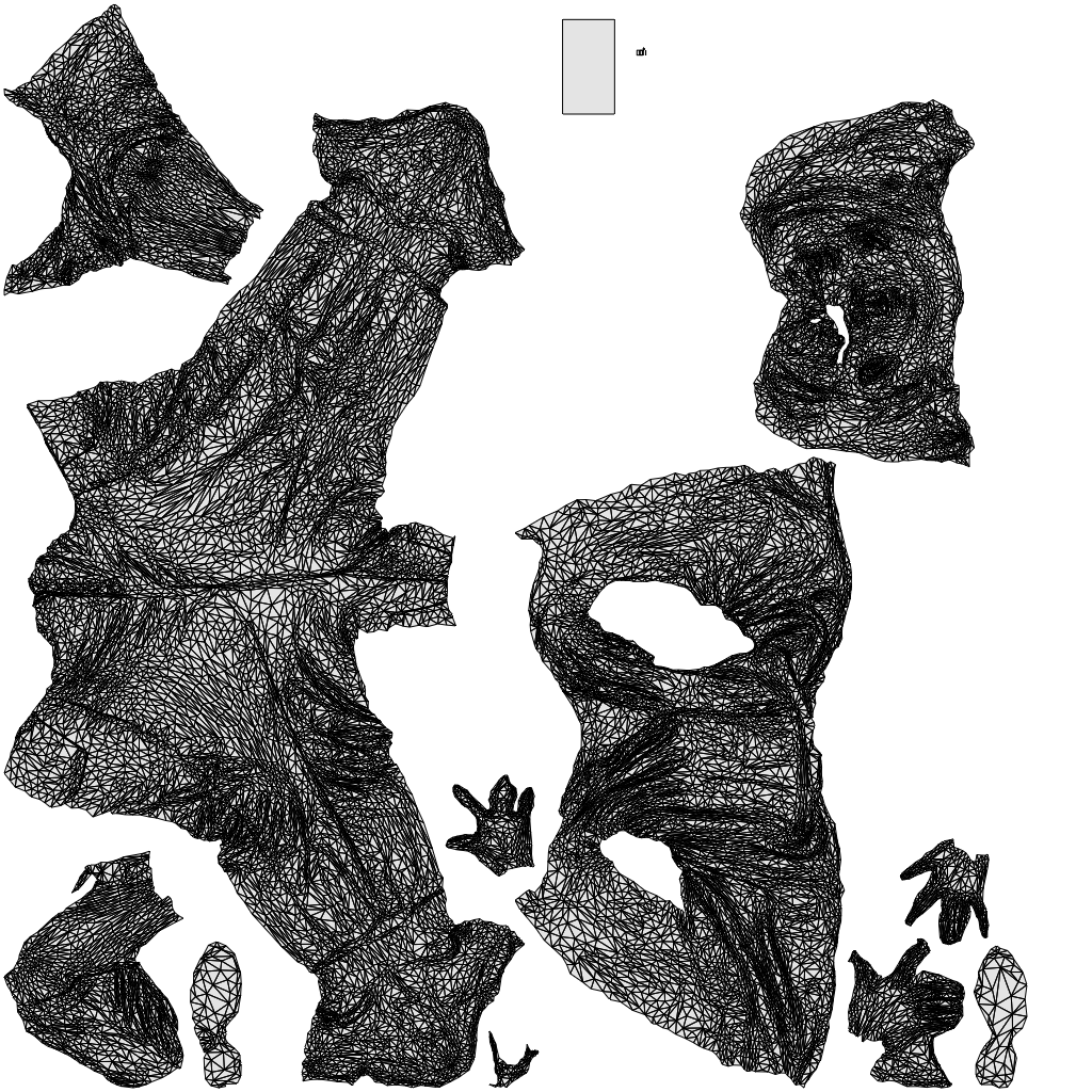 3D scanned woman standing casual, photorealistic archviz people for Enscape and SketchUp, wireframe top-down view