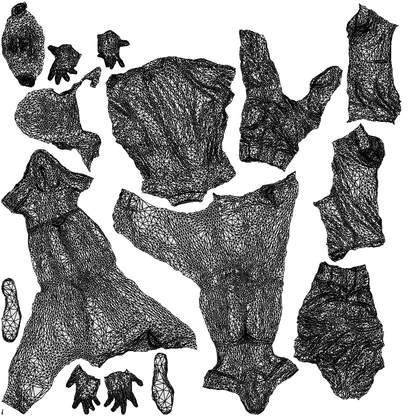 photogrammetry 3D man business, realistic human model archviz FBX, wireframe top-down view