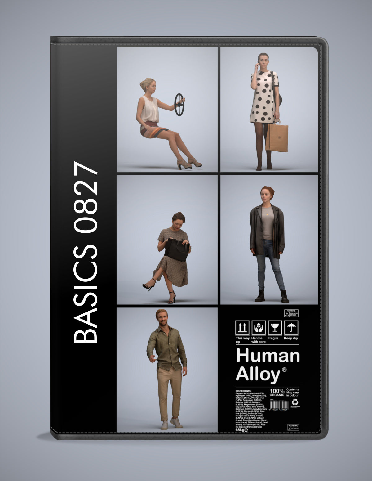 3D human models mix bundle, 5 photogrammetry scanned people for archviz