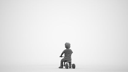 realistic 3D people boy casual kids, render-ready for V-Ray and Corona, FBX OBJ, wireframe front view