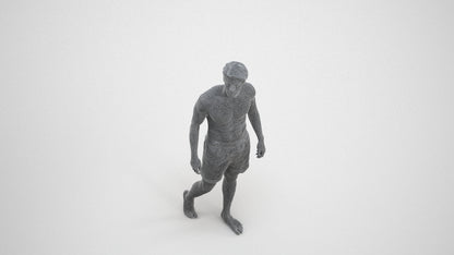 realistic 3D people man pool, render-ready for V-Ray and Corona, FBX OBJ, wireframe three-quarter view