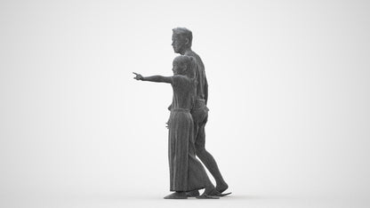realistic 3D girl casual kids, scanned archviz people for Blender and 3ds Max, square thumbnail
