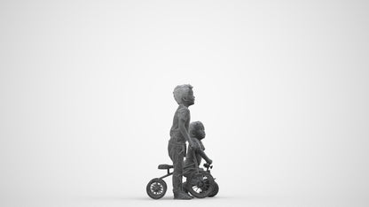 realistic 3D boy casual kids, scanned archviz people for Blender and 3ds Max, wireframe side view