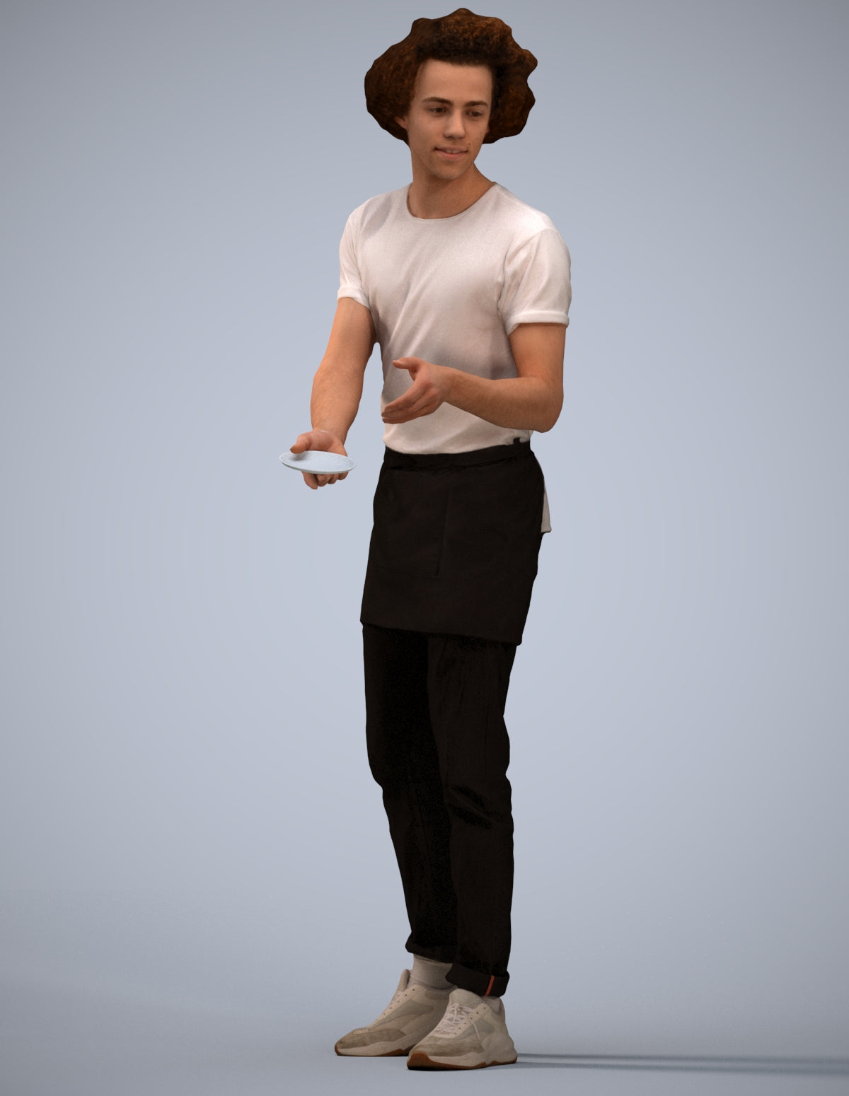 realistic 3D human man standing, archviz people FBX OBJ for Blender