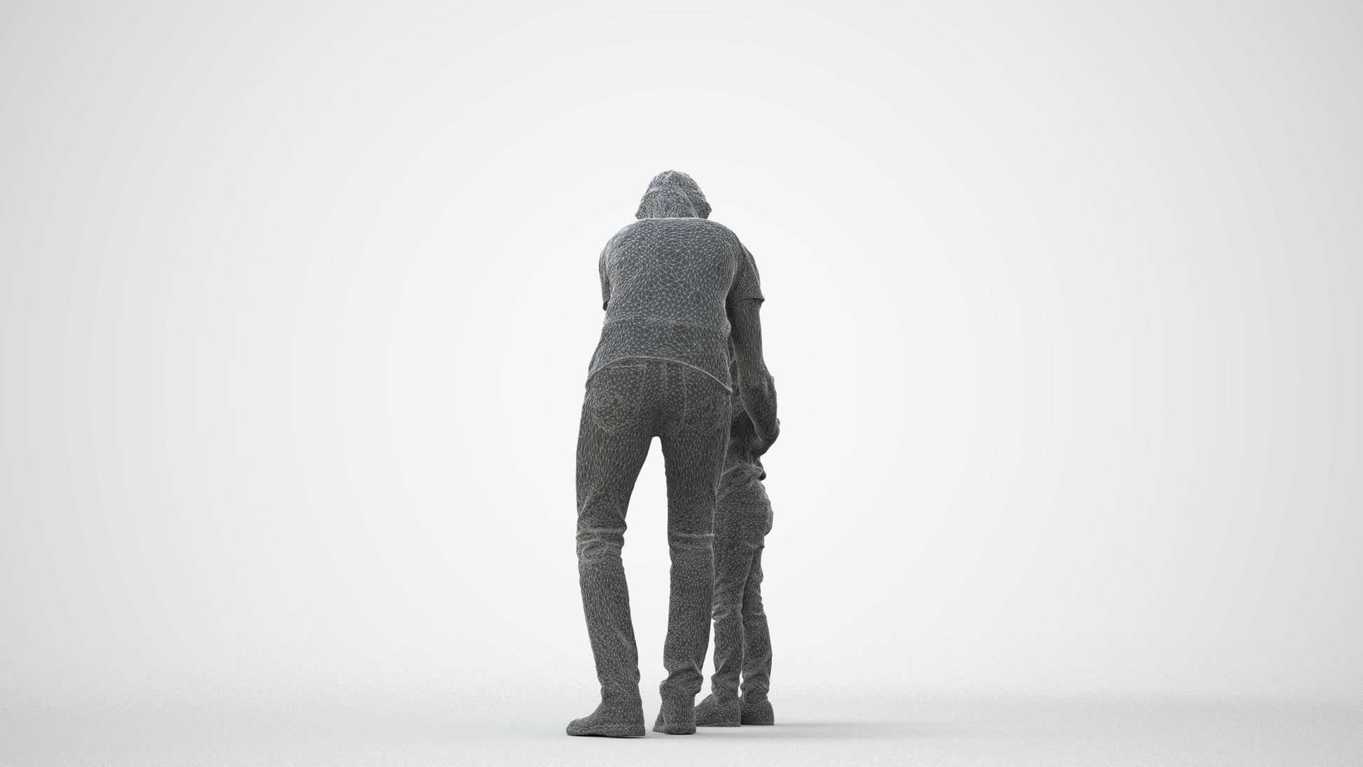 realistic 3D people girl casual kids, render-ready for V-Ray and Corona, FBX OBJ, square thumbnail
