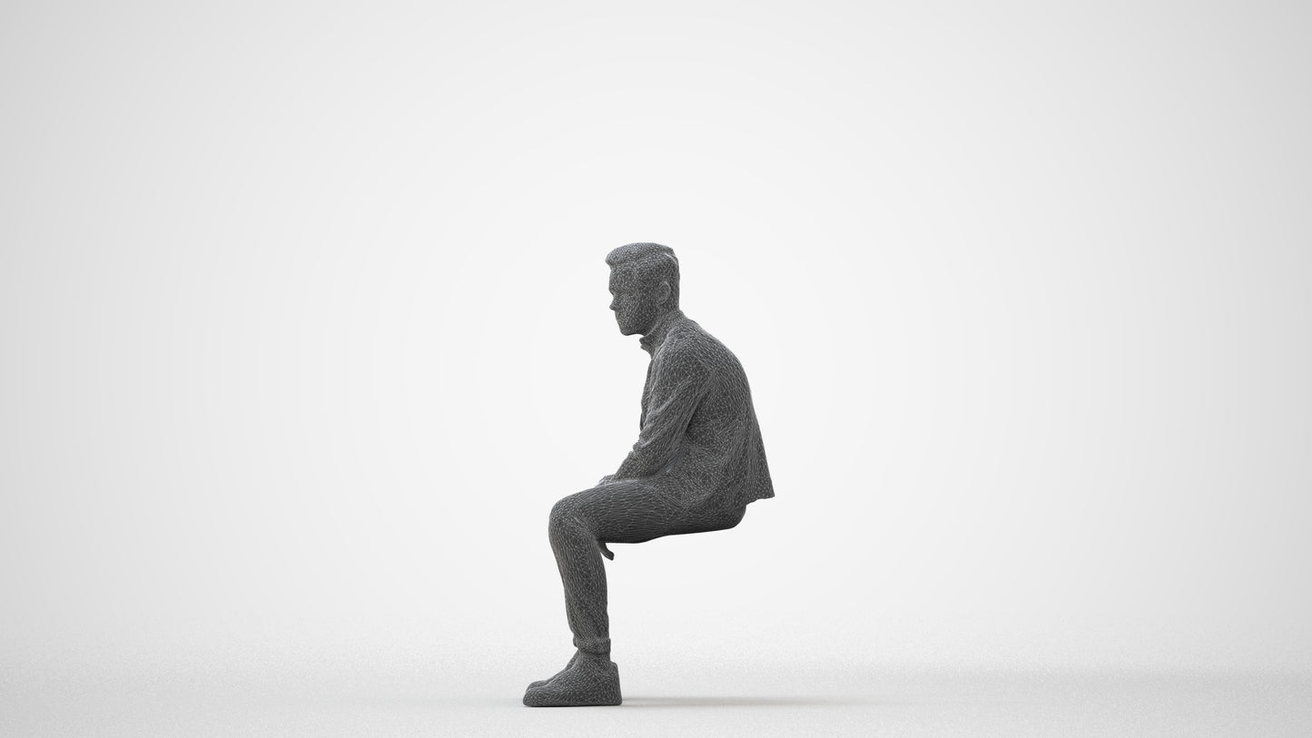 3D scanned boy kids casual, photorealistic archviz people for Enscape and SketchUp, square thumbnail