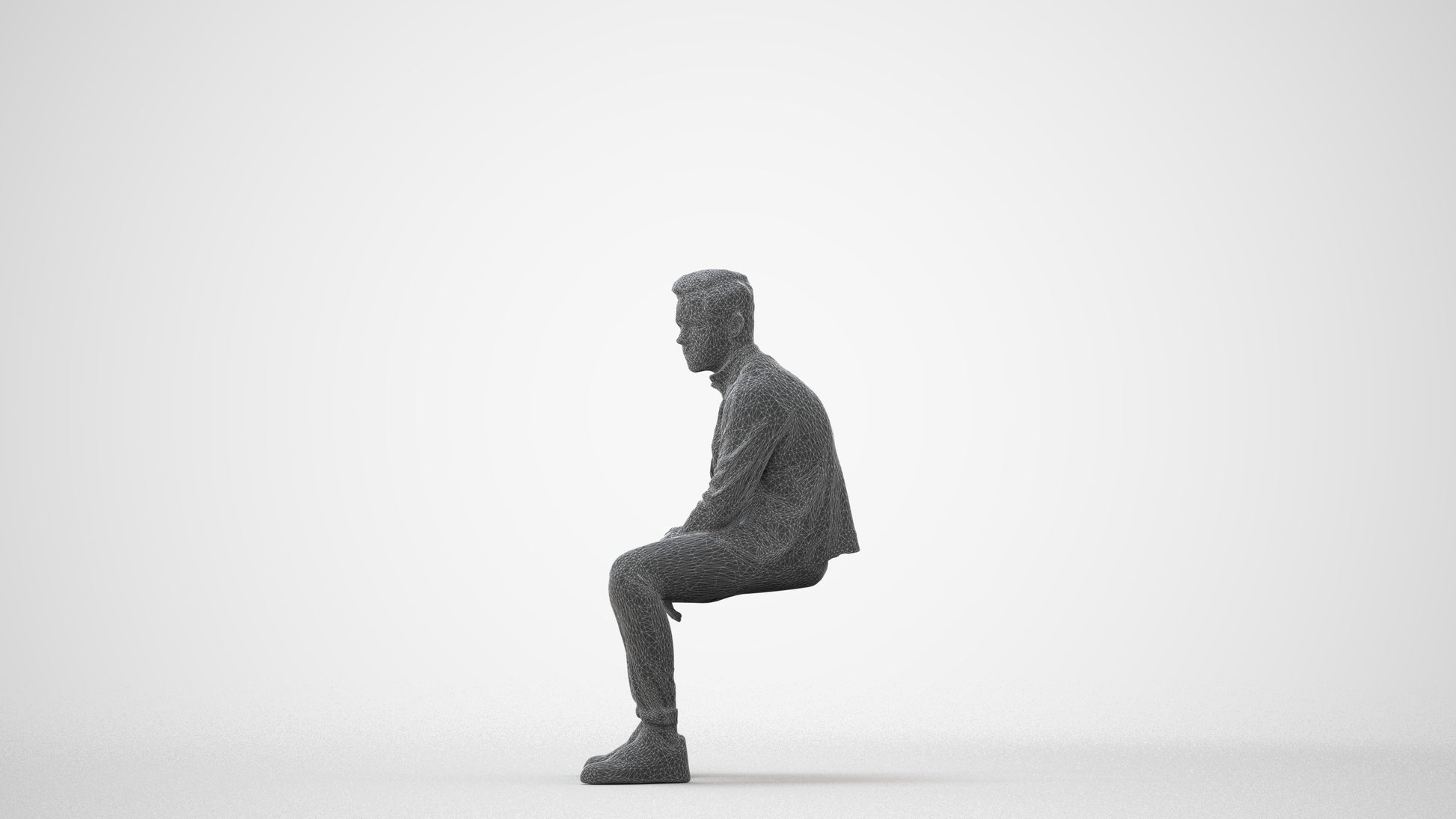 3D scanned boy kids casual, photorealistic archviz people for Enscape and SketchUp, square thumbnail