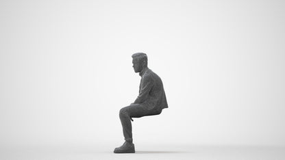 3D scanned boy kids casual, photorealistic archviz people for Enscape and SketchUp, square thumbnail
