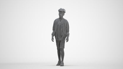 realistic 3D human boy casual kids, archviz people FBX OBJ for Blender, three-quarter front view render