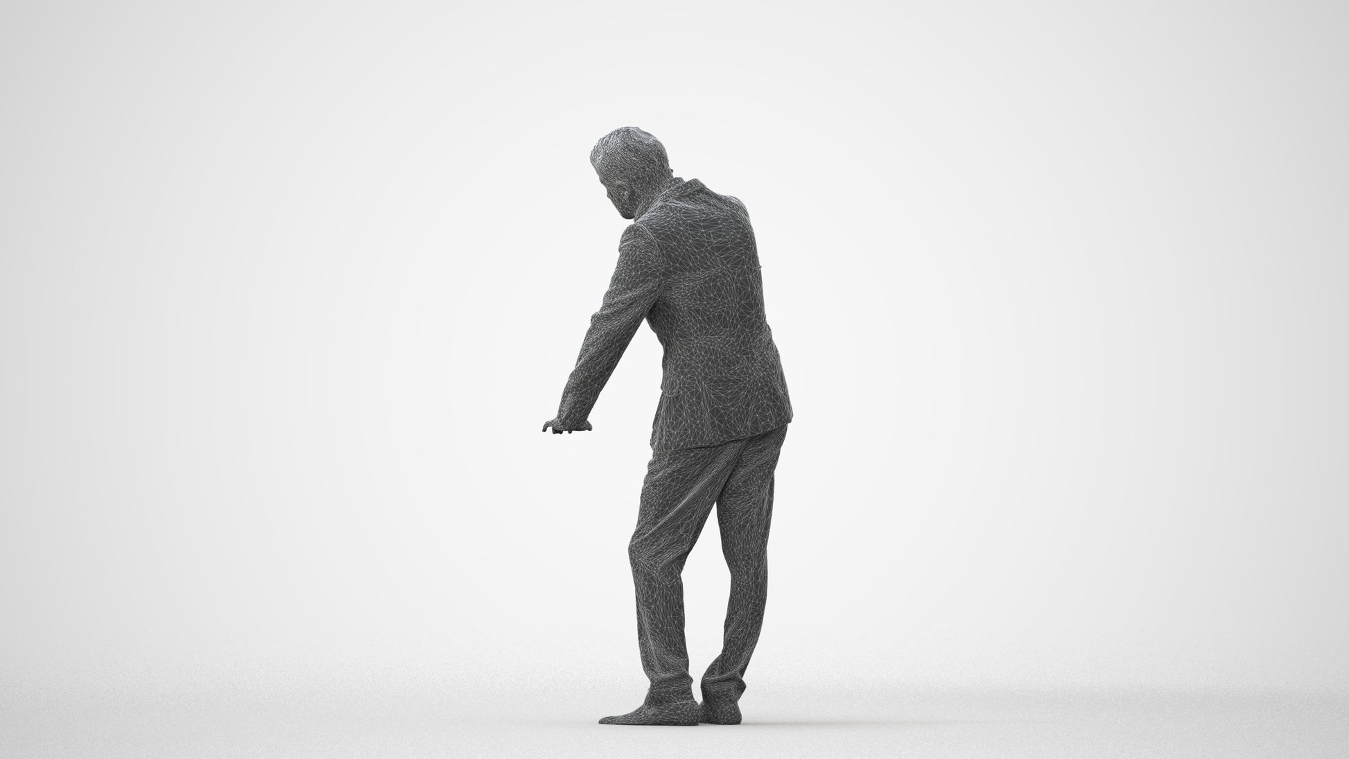 photogrammetry 3D man business, realistic human model archviz FBX, square thumbnail