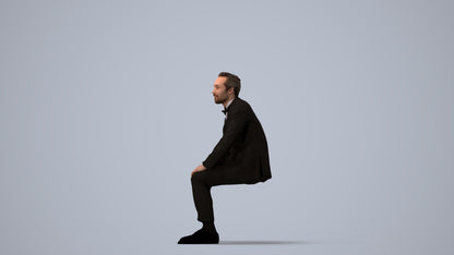 realistic 3D people man formal formalaffairs, render-ready for V-Ray and Corona, FBX OBJ, three-quarter view render