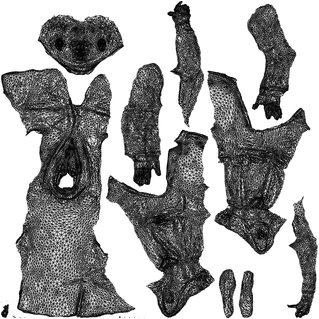 realistic 3D man business, scanned archviz people for Blender and 3ds Max, wireframe top-down view