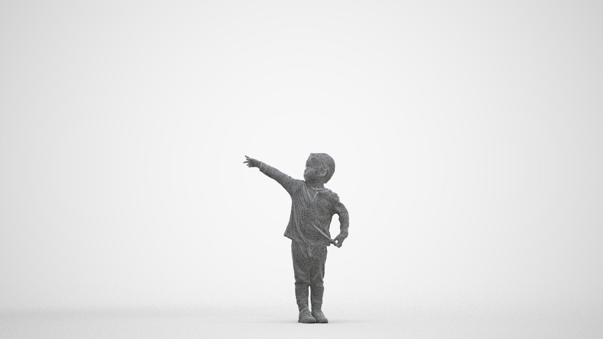 realistic 3D people boy casual kids, render-ready for V-Ray and Corona, FBX OBJ, three-quarter front view render