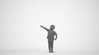 realistic 3D people boy casual kids, render-ready for V-Ray and Corona, FBX OBJ, three-quarter front view render