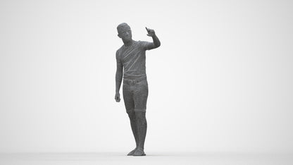 3D scanned boy kids casual, photorealistic archviz people for Enscape and SketchUp, wireframe back view