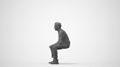 3D scanned man business casual, photorealistic archviz people for Enscape and SketchUp, square thumbnail