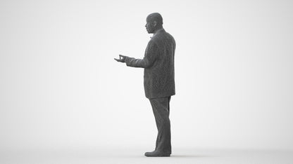 realistic 3D human man business, archviz people FBX OBJ for Blender, square thumbnail