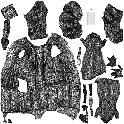 photogrammetry 3D woman business, realistic human model archviz FBX, wireframe top-down view