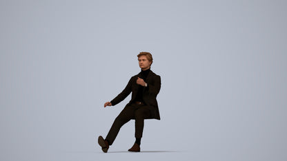 realistic 3D people man business driving, render-ready for V-Ray and Corona, FBX OBJ, top-down view render