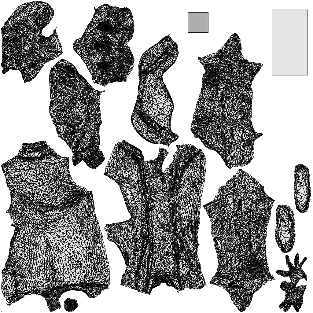 realistic 3D people man business standing, render-ready for V-Ray and Corona, FBX OBJ, wireframe top-down view