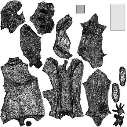 realistic 3D people man business standing, render-ready for V-Ray and Corona, FBX OBJ, wireframe top-down view