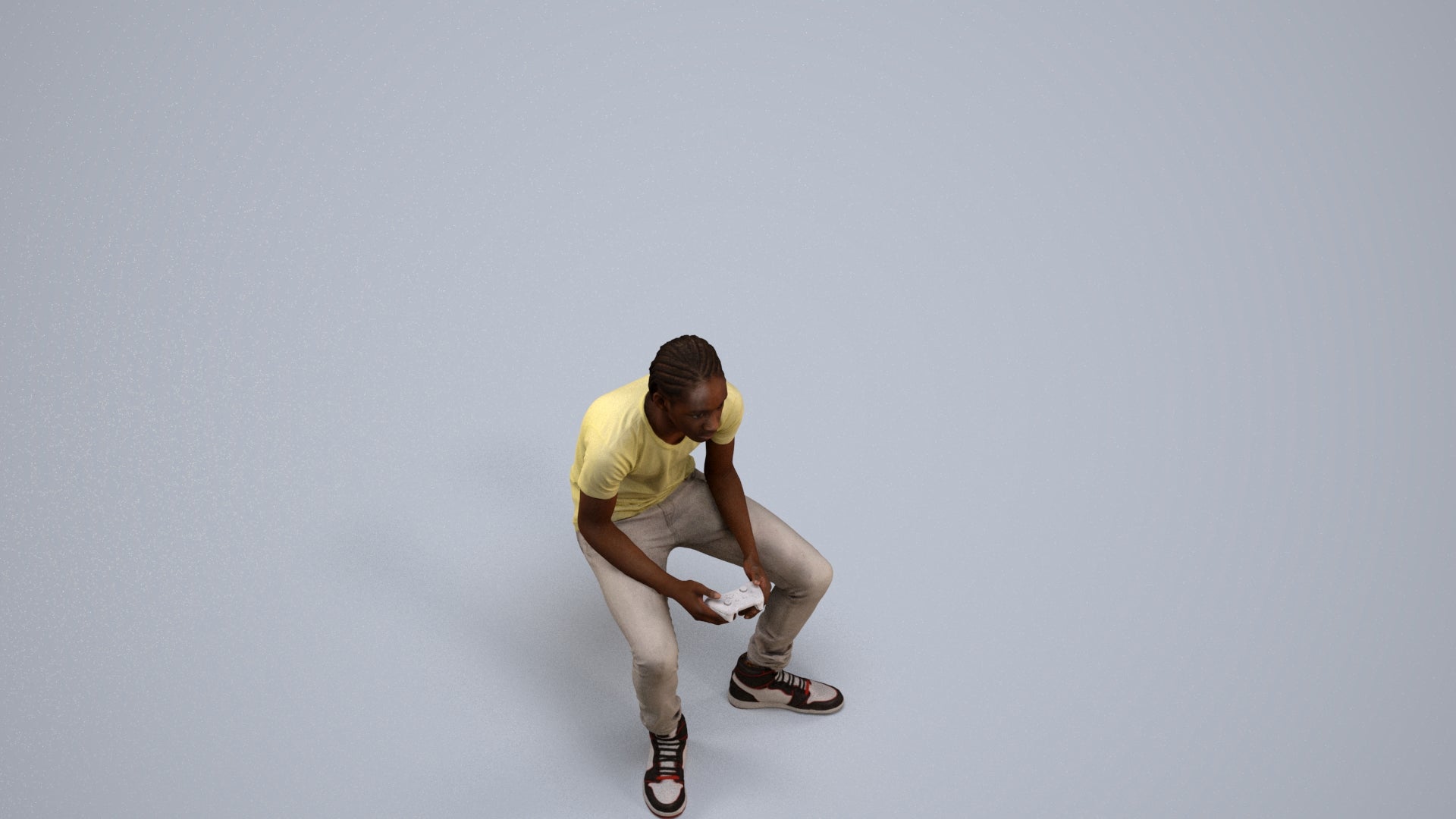 realistic 3D boy casual kids, scanned archviz people for Blender and 3ds Max, back view render