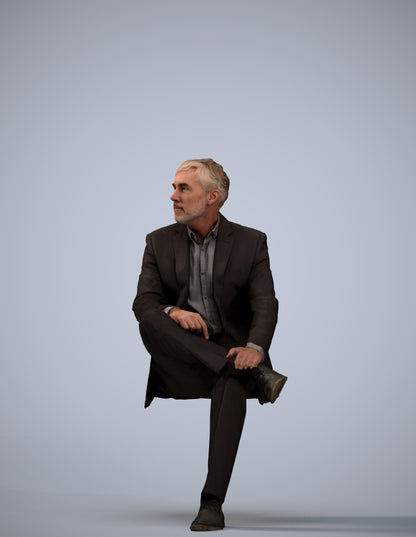 photogrammetry 3D man business, realistic human model archviz FBX