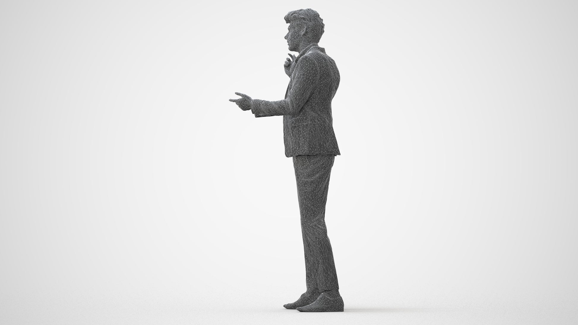 scanned 3D man business, photogrammetry people for Enscape and V-Ray, square thumbnail