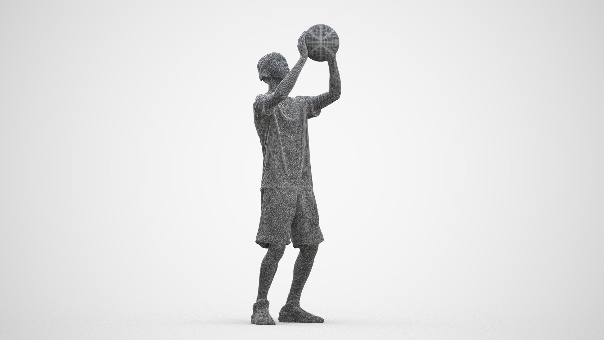 scanned 3D boy sport, photogrammetry people for Enscape and V-Ray, three-quarter front view render