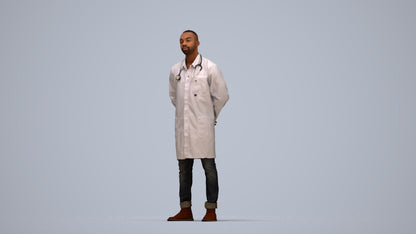photogrammetry 3D man medical, realistic human model archviz FBX, top-down view render