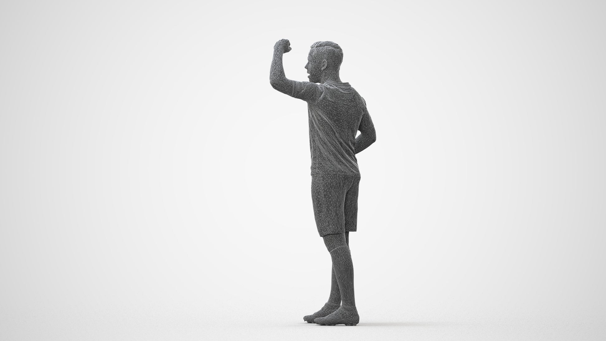 realistic 3D human boy sport, archviz people FBX OBJ for Blender, square thumbnail
