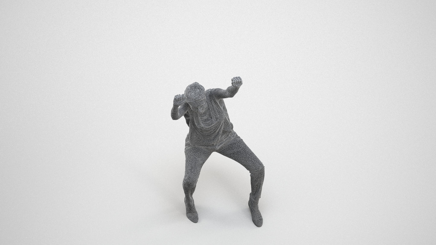 realistic 3D people woman casual sitting, render-ready for V-Ray and Corona, FBX OBJ, wireframe three-quarter view
