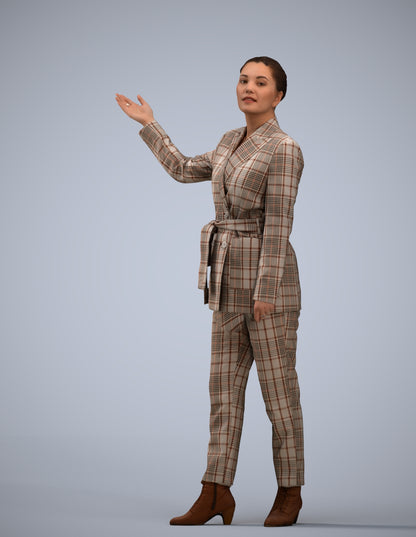 realistic 3D woman business, scanned archviz people for Blender and 3ds Max