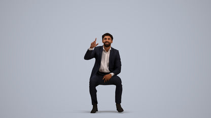photogrammetry 3D man business, realistic human model archviz FBX, standing pose render