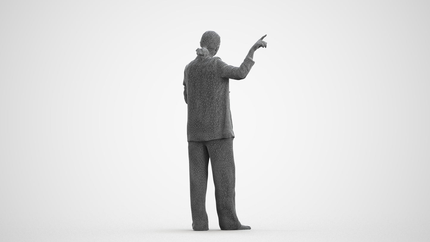 3D scanned woman business, photorealistic archviz people for Enscape and SketchUp, wireframe front view