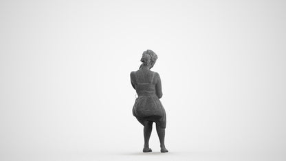 realistic 3D human woman formal formalaffairs, archviz people FBX OBJ for Blender, wireframe front view