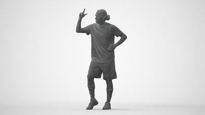 3D human model man sport, photogrammetry scanned person for archviz, square thumbnail