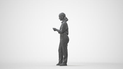 3D scanned girl kids, photorealistic archviz people for Enscape and SketchUp, square thumbnail