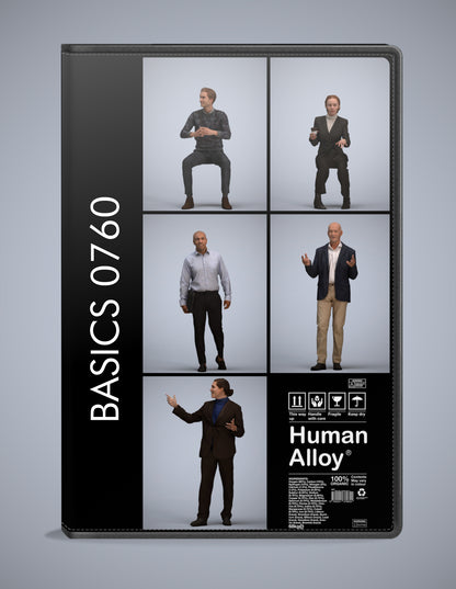 3D human models business bundle, 5 photogrammetry scanned people for archviz