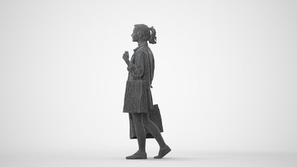 3D scanned woman shopping casual, photorealistic archviz people for Enscape and SketchUp, square thumbnail