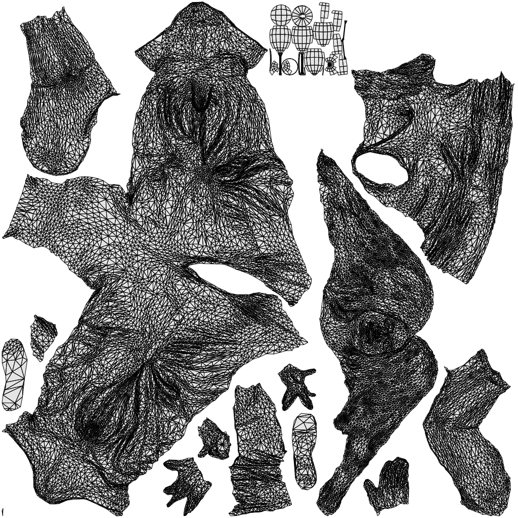 3D people model woman casual sitting, scanned human for 3ds Max rendering, wireframe top-down view