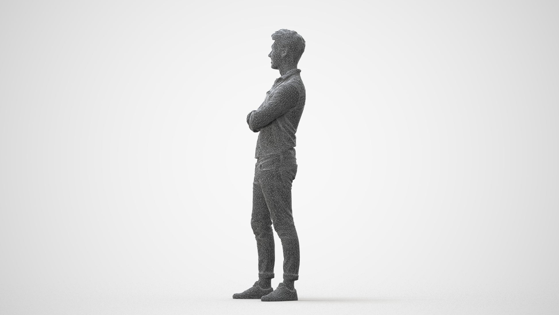 realistic 3D man casual mix, scanned archviz people for Blender and 3ds Max, square thumbnail