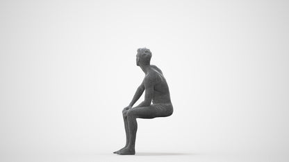 realistic 3D people man pool, render-ready for V-Ray and Corona, FBX OBJ, square thumbnail